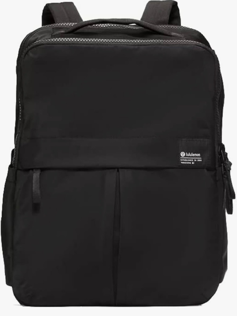 Lululemon Large Multi Nylon Black Backpack Compartments/ Pockets Travel Commute